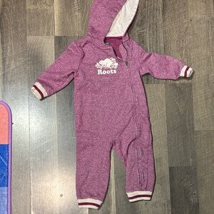 Roots Kids Purple Hooded Footie